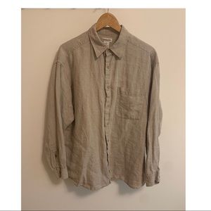 Claiborne 100% linen button up